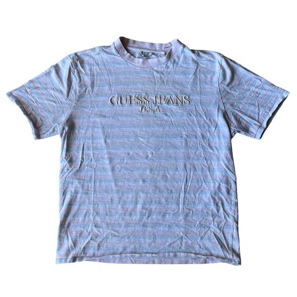 A$AP Rocky x GUESS Striped T Shirt 2017 Collab Mens Large - Picture 1 of 10